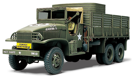 Сборная модель 32548 Tamiya Американский 2.5-тонный грузовик 6х6 с фигурой водителя  