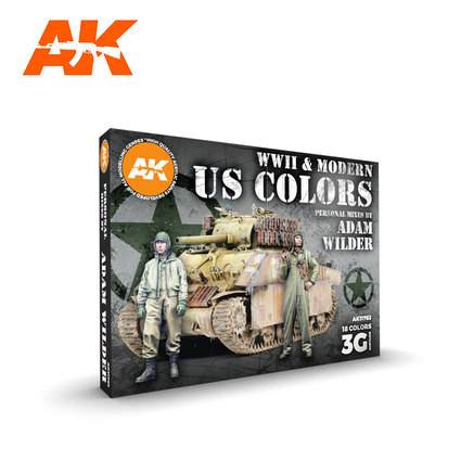 AK11763 AK Interactive Набор акриловых красок 3G "US Colors" (18 красок)