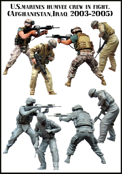 EM35061 Evolution Miniatures Американский спецназ в атаке, Ирак 2003-2005 гг (2 фигуры) Масштаб 1/35