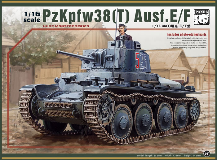 Сборная модель 16001 Panda Hobby Германский лёгкий танк Pz.Kpfw. 38(t) Ausf. E/F (2 в 1)  