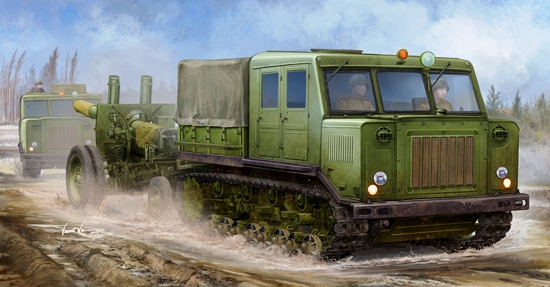 Сборная модель 09514 Trumpeter Советский гусеничный быстроходный артиллерийский тягач АТ-С 