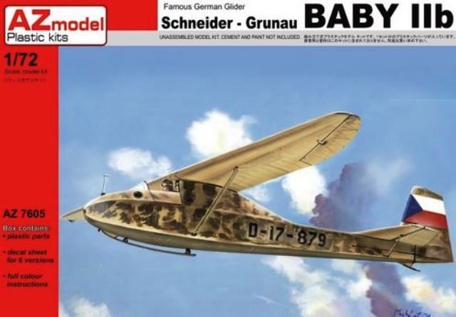 7605 AZmodel Планер Schneider-Grunau BABY IIb 1/72