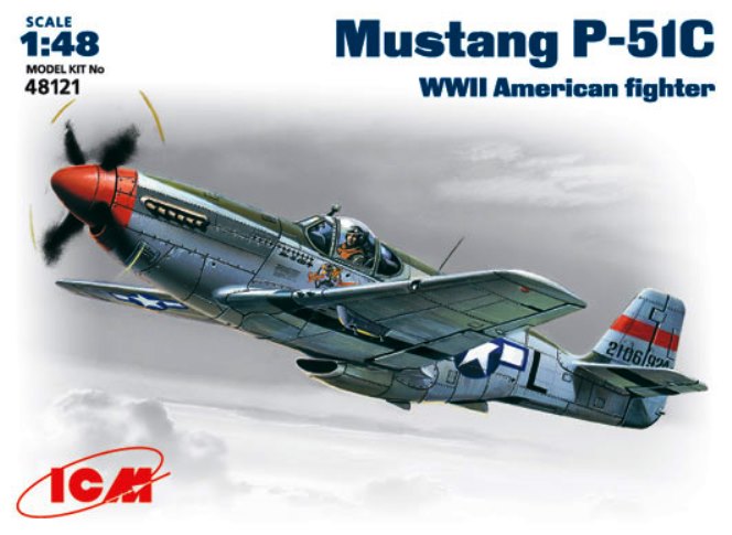 48121 ICM Самолет Mustang P-51C Масштаб 1/48