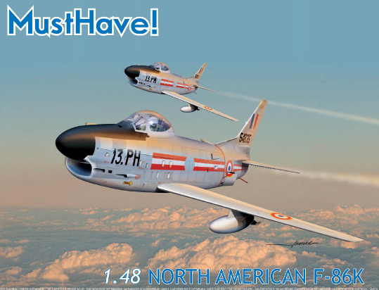 MH148002 MustHave! Самолёт NORTH AMERICAN F-86K 1/48
