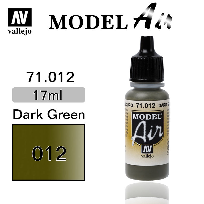 V-71012 Vallejo Краска Model Air Темно-зеленая Интерьерная 17 мл