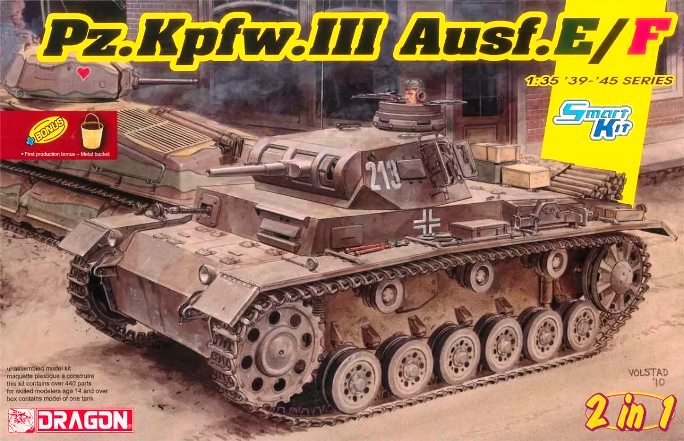 6944 Dragon Танк Pz.Kpfw.III Ausf.E/F (2 в 1) 1/35