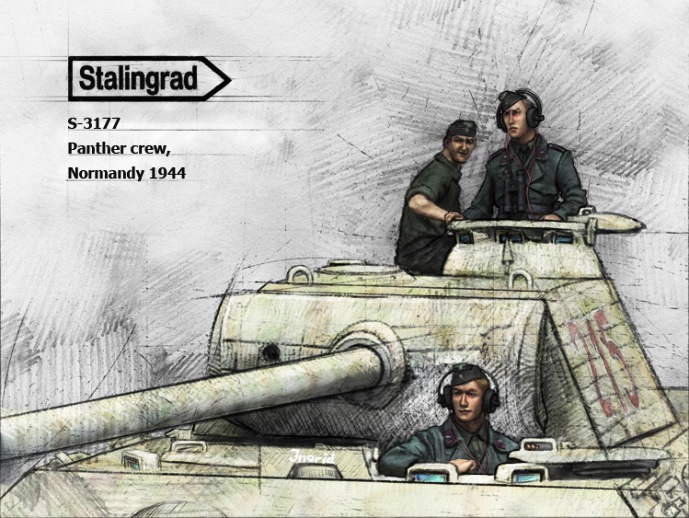 3177 Stalingrad Экипаж танка "Пантера" (3 фигуры) 1/35