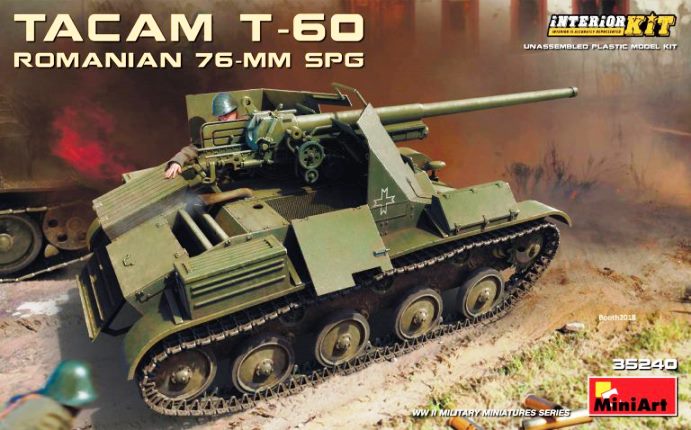 35240 MiniArt Румынская 76-мм САУ Tacam на базе Т-60 с интерьером 1/35