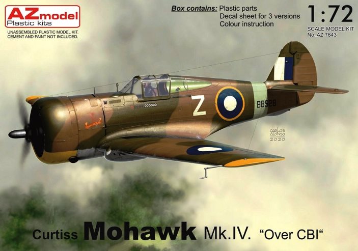 7643 AZmodel Mohawk Mk.IV „Over CBI“ 1/72