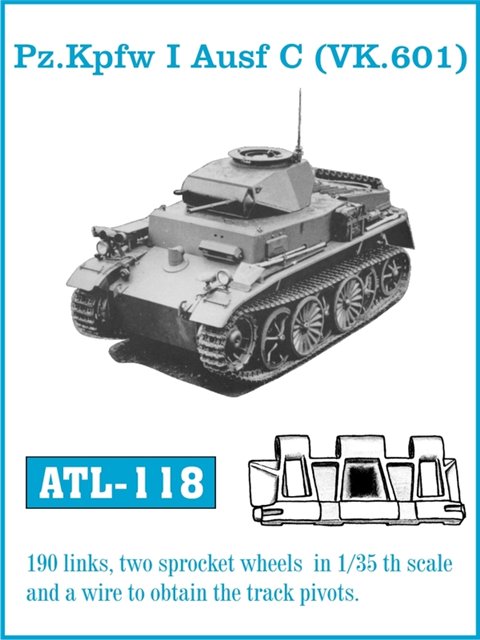ATL-118 FRIULMODEL Металлические траки к танкам Pz. Kpfw I Ausf C (VK.601) Масштаб 1/35
