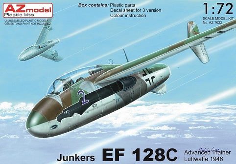 7622 AZmodel Немецкий истребитель Junkers EF 128C Advanced Trainer 1/72