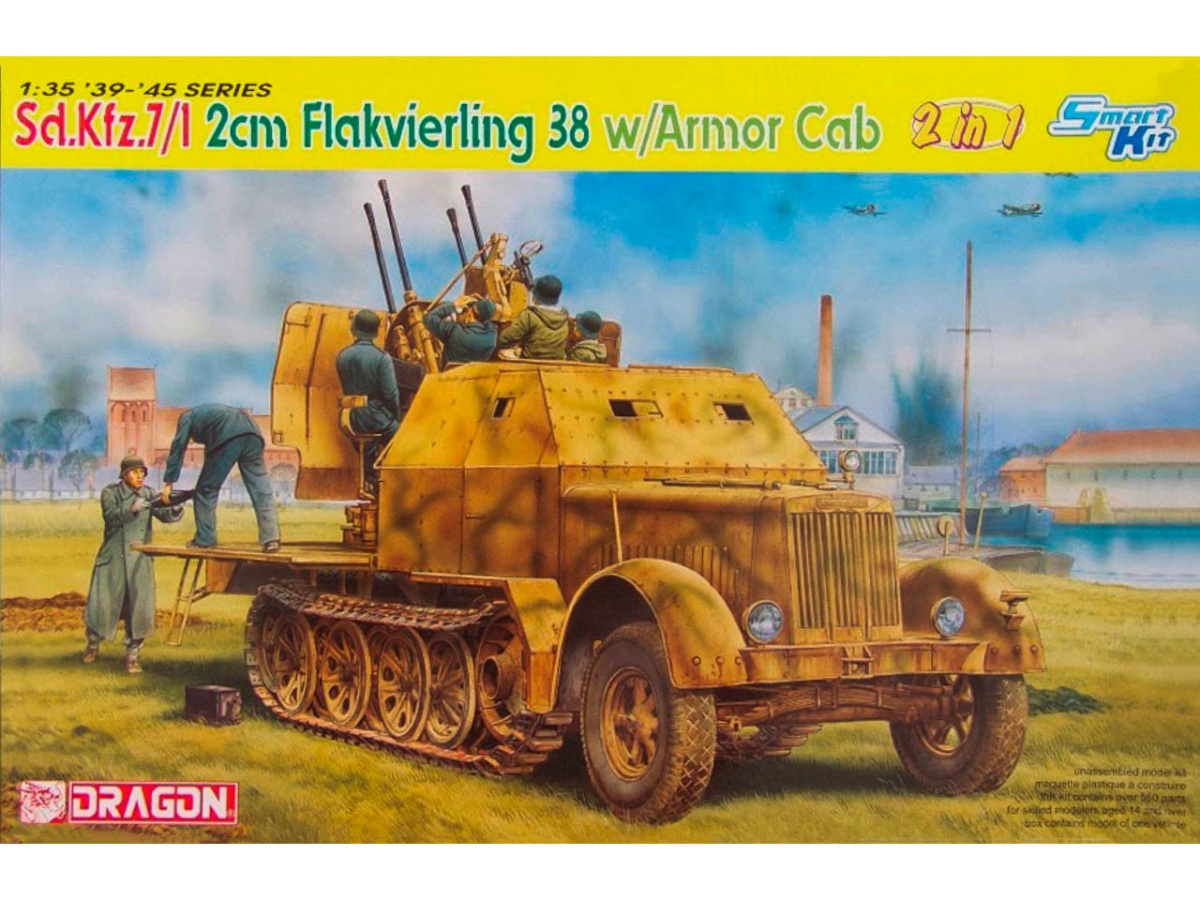 Сборная модель 6533 Dragon Sd.Kfz.7/1 2cm Flakvierling 38 with Armor Cab 