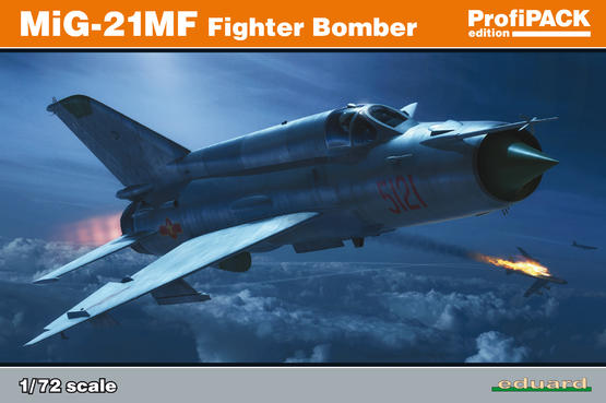70142 Eduard Советский самолёт MiG-21 MF Fighter Bomber (ProfiPACK) 1/72