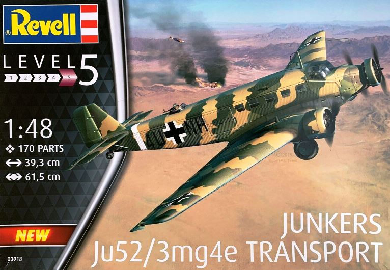 03918 Revell Самолёт Junkers Ju52/3m Transport 1/48