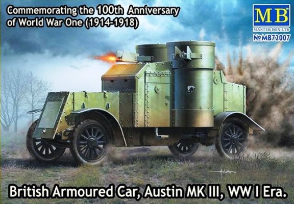 Сборная модель 72007 Master Box Британский бронеавтомобиль Первой Мировой Войны Austin Mk.III 