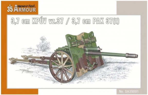 Сборная модель SA35001 Special Armour 3.7 cm KPUV vz.37 cannon (3,7 cm PAK 37(t)) 