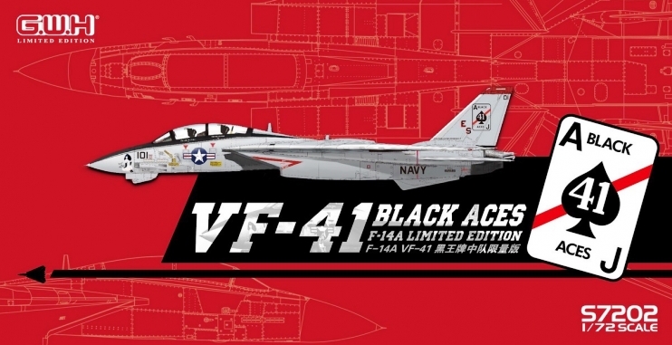S7202 GWH Самолёт US Navy F-14A VF-41 "Black Aces" 1/72