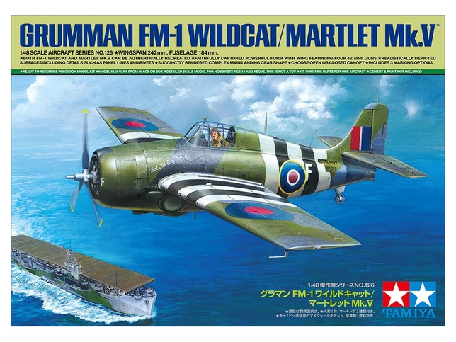 61126 Tamiya Самолет Grumman FM-1 Wildcat/Martlet Mk.V 1/48