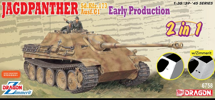 6758 Dragon Самоходное орудие Jagdpanther Early Production (2 in 1) 1/35