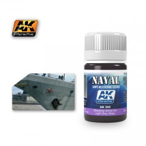 AK305 AK Interactive Подтеки грязи для светло-серых кораблей 35мл
