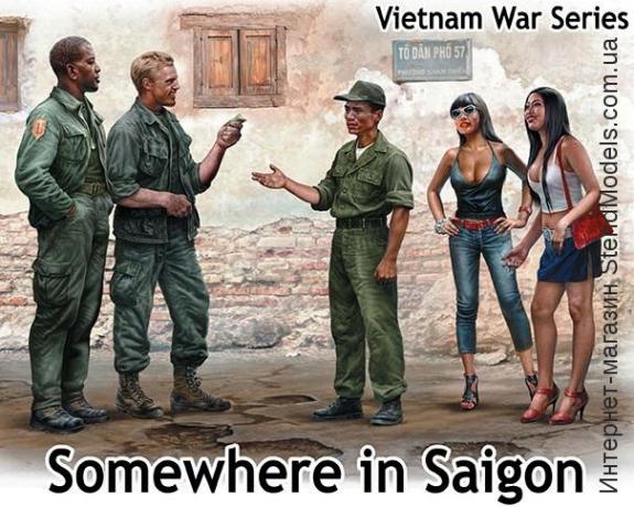 35185 Master Box Где-то в Сайгоне. Серия войны во Вьетнаме (5 фигур) Масштаб 1/35