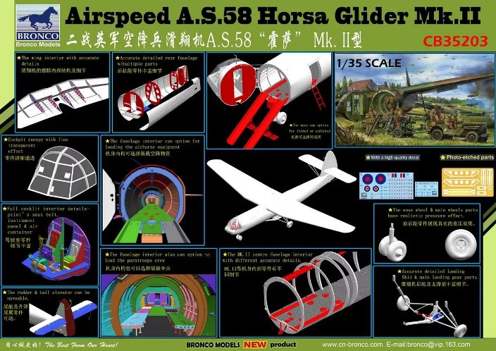 CB35203 Bronco Models Airspeed A.S.58 Horsa Glider Mk.II 1/35
