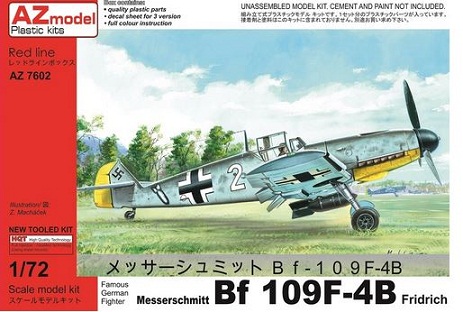 7602 AZmodel Немецкий истребитель-бомбардировщик Bf 109F-4B 1/72