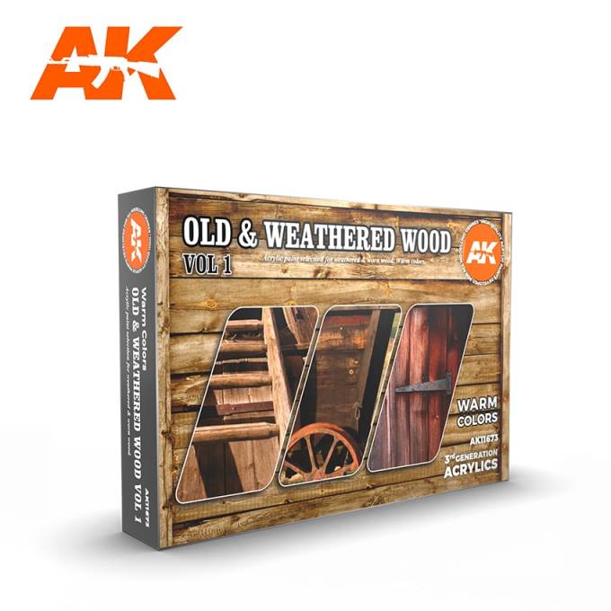 AK11673 AK Interactive Набор красок 3G Старя древесина №1, 6шт