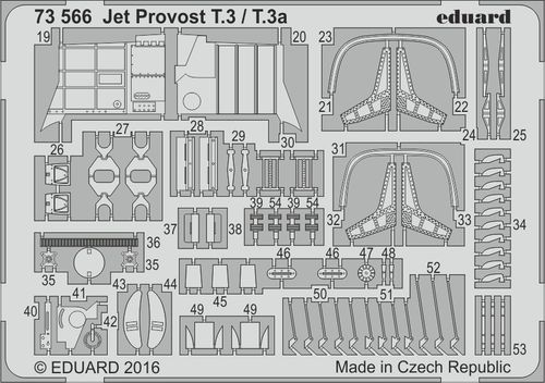 73566 Eduard Фототравление для Jet Provost T.3/T.3a  (Airfixl) 1/72