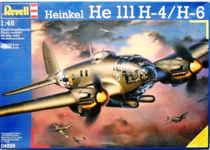04526 Revell Самолет Heinkel He 111 H-4/H-6  (BIG4810 Eduard+ свастики Бегемот) 1/48