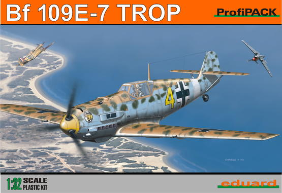 Сборная модель 3004 Eduard Самолет Bf 109E-7 TROP/Profipack 