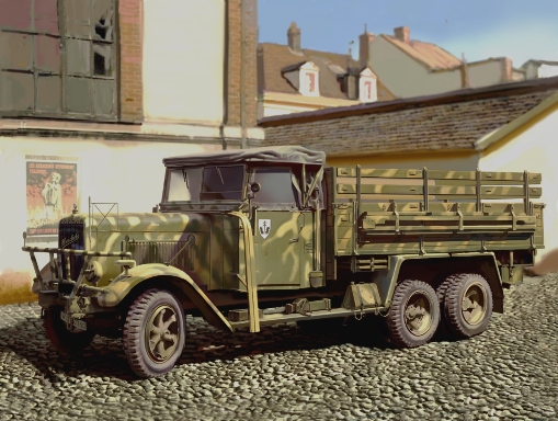 Сборная модель 35466 ICM Германский армейский грузовой автомобиль Henschel 33D1 
