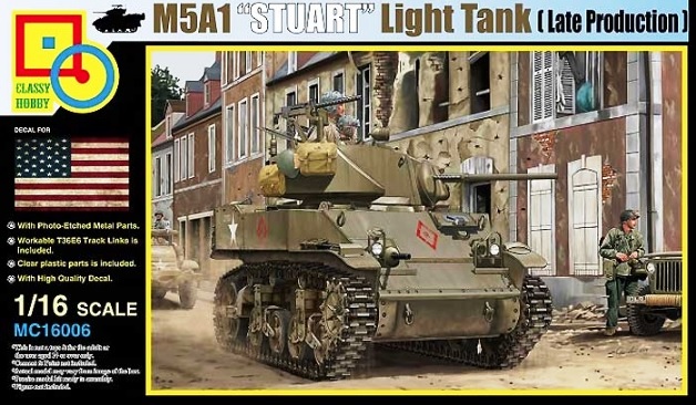 MC16006 Classy Hobby Танк M5A1 Stuart (Late Production) 1/16