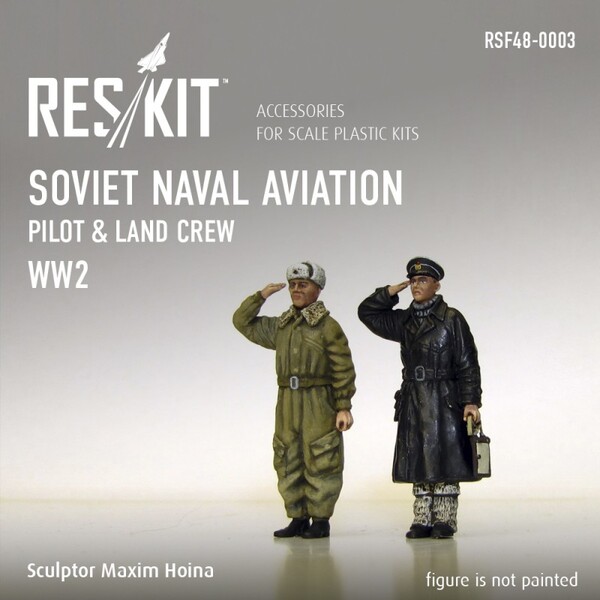 RSF48-0003 RESKIT Soviet Naval Aviation pilot & land crew (WW2) 1/48