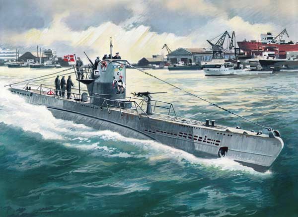 S.010 ICM Немецкая подводная лодка Тип IIB (1943 год) Масштаб 1/144
