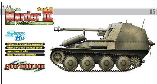 Сборная модель 6468 Dragon Sd.Kfz.138 Marder III Ausf.M (первая версия) 
