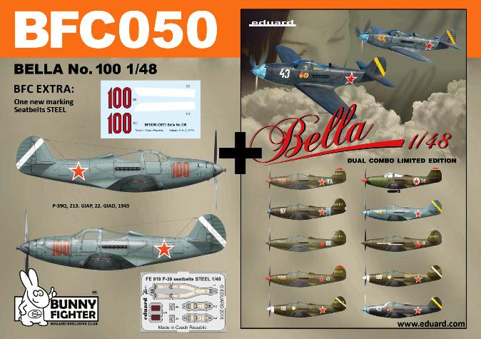 BFC050 Eduard Самолет P-39 Airacobra Bella (+бонус, limited) 1/48
