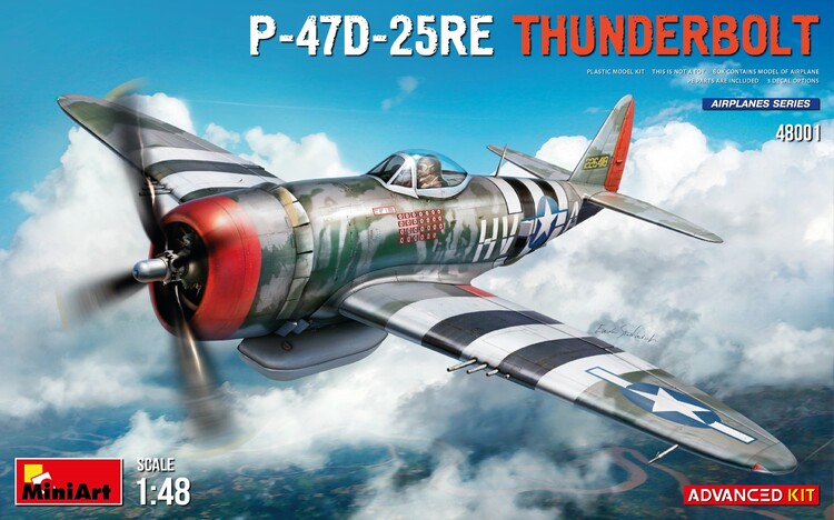 48001 MiniArt Самолет P-47D-25RE Thunderbolt (Advanced Kit) 1/48