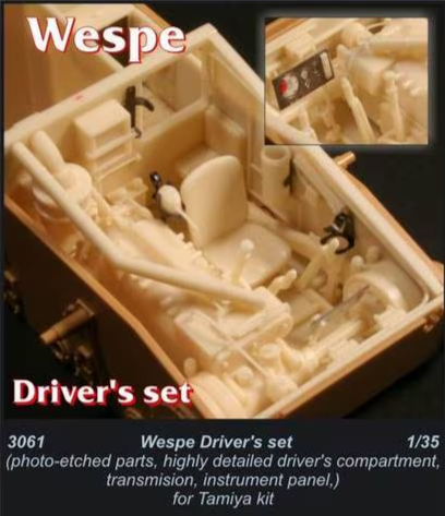 3061 CMK Конверсионный набор из смолы для Wespe Driver set (for Tamiya) 1/35