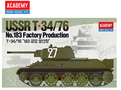 13505 Academy Танк T-34/76 завода №183 Масштаб 1/35