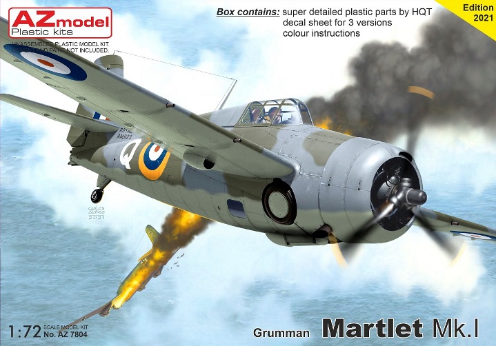 7804 AZmodel Самолёт Martlet Mk.I 1/72