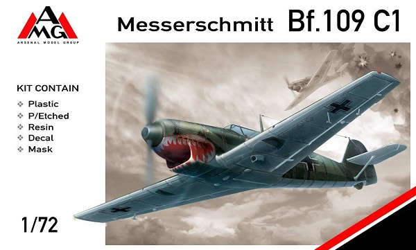 Сборная модель 72405 AMG Самолет Messerschmitt Bf.109 C1 