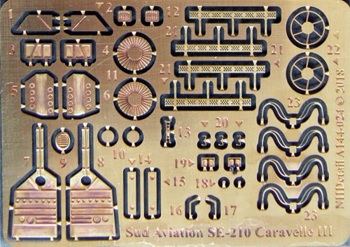 A144024 NHDetail SE-210 Caravelle III Detail Set (for A Model) 1/144