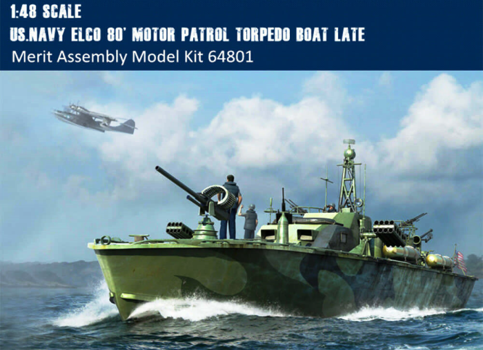 64801 Merit U.S. Navy Elco80 Motor Patrol Torpedo Boat (Late) Масштаб 1/48