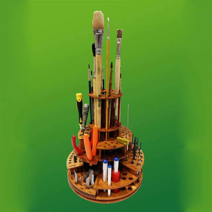 5046 СВ Модель Органайзер инструмента деревянный вращающийся