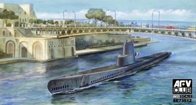 73512 AFV-Club USN Guppy IB Class Submarine (Italian Navy SS Leonardo Da Vinci) 1/350