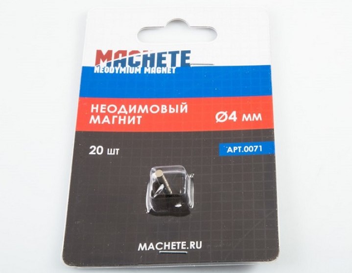 0071 Machete Неодимовый магнит 4 мм, 20 шт