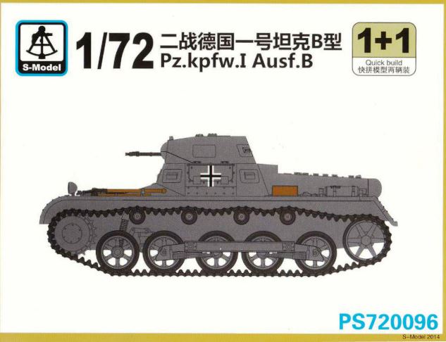 Сборная модель PS720096 S-Model Танк Pz.kpfw.I Ausf.B 