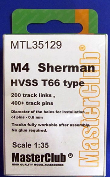 MTL35129 MasterClub Металлические траки для M4 Sherman HVSS T66 type 1/35