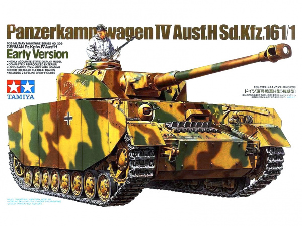 Сборная модель 35209 Tamiya Немецкий танк Pz.kpfw. IV Ausf.H, (ранняя версия) с полной деталировкой внешнего оборуд.) 